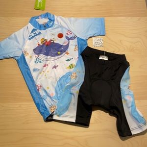 Girls Padded Bike Outfit Size M